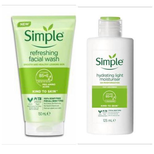 Simple Refreshing Facial Wash + Hydrating Light Moisturiser 2in1