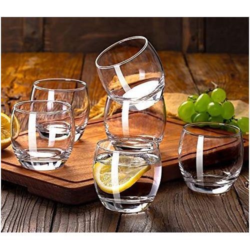 6Pcs Redberry Salto Drinking Glasses Water or Juice Glass Cups Transparent Tumblers Glassware and Drinkware Complete Kitchen Solutio