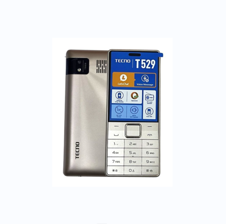 (ON OFFER) TECNO T529 KABAMBE/KATULULU/MULIKA MWIZI FEATURE PHONE 2.8" DUAL SIM CARD SLOT FM RADIO BLUETOOTH TORCH MEMORY CARD SLOT 16MB ROM+8MB RAM STRONG BATTERY MOBILE PHONE WITH ONE YEAR WARRANTY