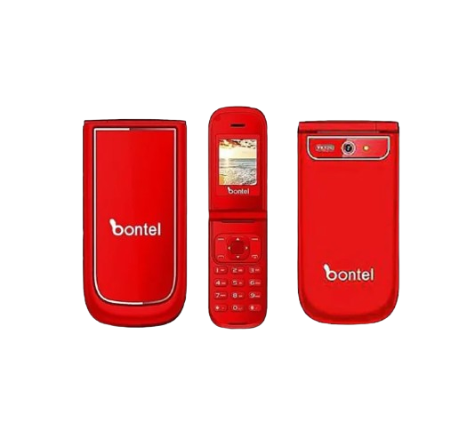 BONTEL A225 FEATURE PHONE DUAL SIM FLIP PHONE SCREEN 1.77'' RED KABAMBE/KATULULU/MULIKA MWIZI/BATTON MOBILE PHONE