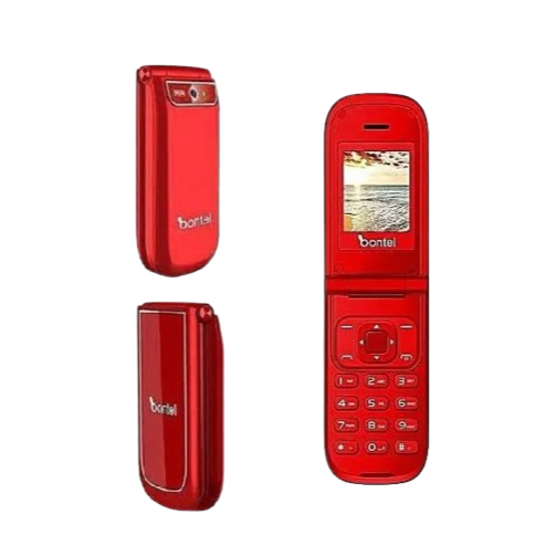 BONTEL A225 FEATURE PHONE DUAL SIM FLIP PHONE SCREEN 1.77'' RED KABAMBE/KATULULU/MULIKA MWIZI/BATTON MOBILE PHONE