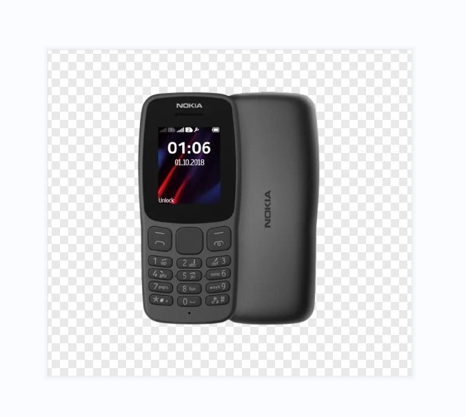 Original New Nokia 106 Feature Phone Kabambe/katululu/mulika mwizi/batton mobile phone 800mAh Battery,1.8'' Display,Dual SIM, FM radio, Flash Light.