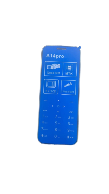 A14 PRO QUAD (ON OFFER) SIM 4－FOUR SIM CARD SLOTS 2.4" SCREEN DISPLAY KABAMBE/MULIKA MWIZI/BATTON FEATURE PHONE.