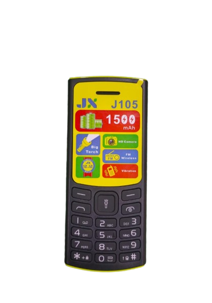 JX J105 NEW ARRIVAL CHEAP KABAMBE/MULIKA MWIZI/KATULULU/FEATURE MOBILE PHONE WITH BIG TORCH,WIRELESS FM, BATTERY 1500 MAH, CAMERA ONE YEAR WARRANTY.