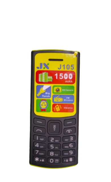 JX J105 NEW ARRIVAL CHEAP KABAMBE/MULIKA MWIZI/KATULULU/FEATURE MOBILE PHONE WITH BIG TORCH,WIRELESS FM, BATTERY 1500 MAH, CAMERA ONE YEAR WARRANTY.