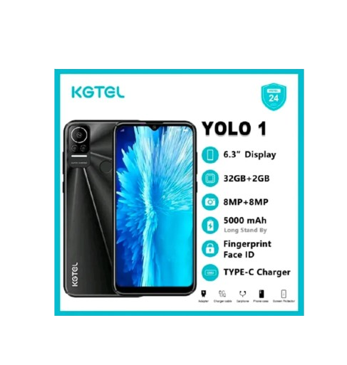 (ON OFFER) KGTEL YOLO 1 32GB STORAGE 5000MAH DUAL SIM 8MP CAMERA 6.3" SCREEN DISPLAY 1GB RAM SMARTPHONES