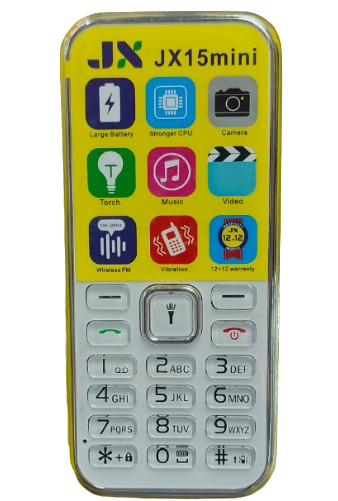 (ON OFFER) JX 15MINI WIRELESS FM,TORCH,CAMERA, KABAMBE/KATULULU/MULIKA MWIZI/FEATURE PHONE ONE YEAR WARRANTY VIBRATION DUAL-TWO SIM CARD SCREEN DISPLAY 1.44, 1500mAH STRONG BATTERY