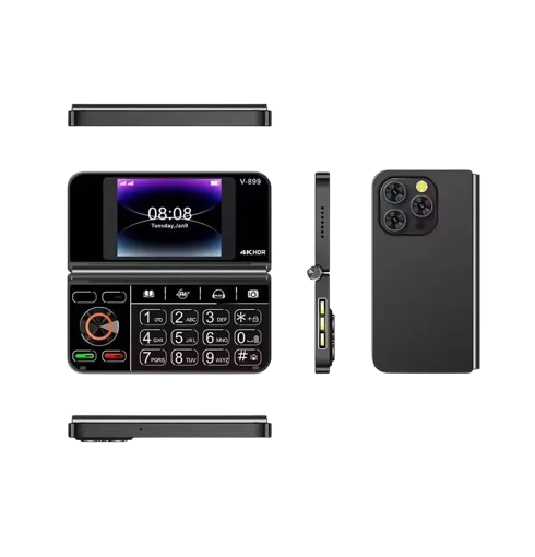 UGBAD U30 PRO FLIP MOBILE PHONE 2 SIM CARD SLOT 3 POWERFULL TORCH BIG BATTERY 2500MAH SCREEN 2.8 HD 0.3 MP CAMERA BLUETOOTH WIRELESS FM MEMORY CARD SUPPORT UP 32GB TYPE C CHARGER KABAMBE/KATULULU