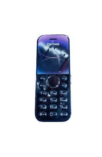 OKING F14 FEATURE PHONE FM RADIO, DUAL SPOTLIGHT TORCH, DUAL SIM CARD, SLIM KABAMBE/MULIKA MWIZI MOBILE PHONE