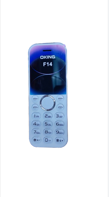 OKING F14 FEATURE PHONE FM RADIO, DUAL SPOTLIGHT TORCH, DUAL SIM CARD, SLIM KABAMBE/MULIKA MWIZI MOBILE PHONE