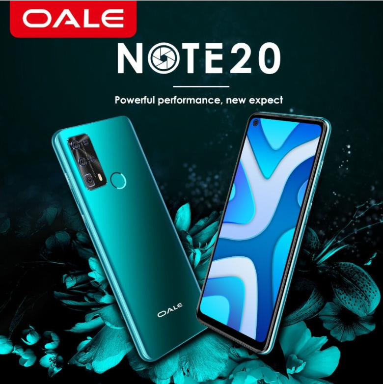 OALE NOTE 20 (On offer) ROM(16GB) + RAM(2GB), 6.6’’ SCREEN DISPLAY BATTERY CAPACITY 3800MAH, FINGERPRINT UNLOCK, FOUR AI CAMERAS, DUAL SIM CARD SLOT, ANDROID 10 SMART PHONE