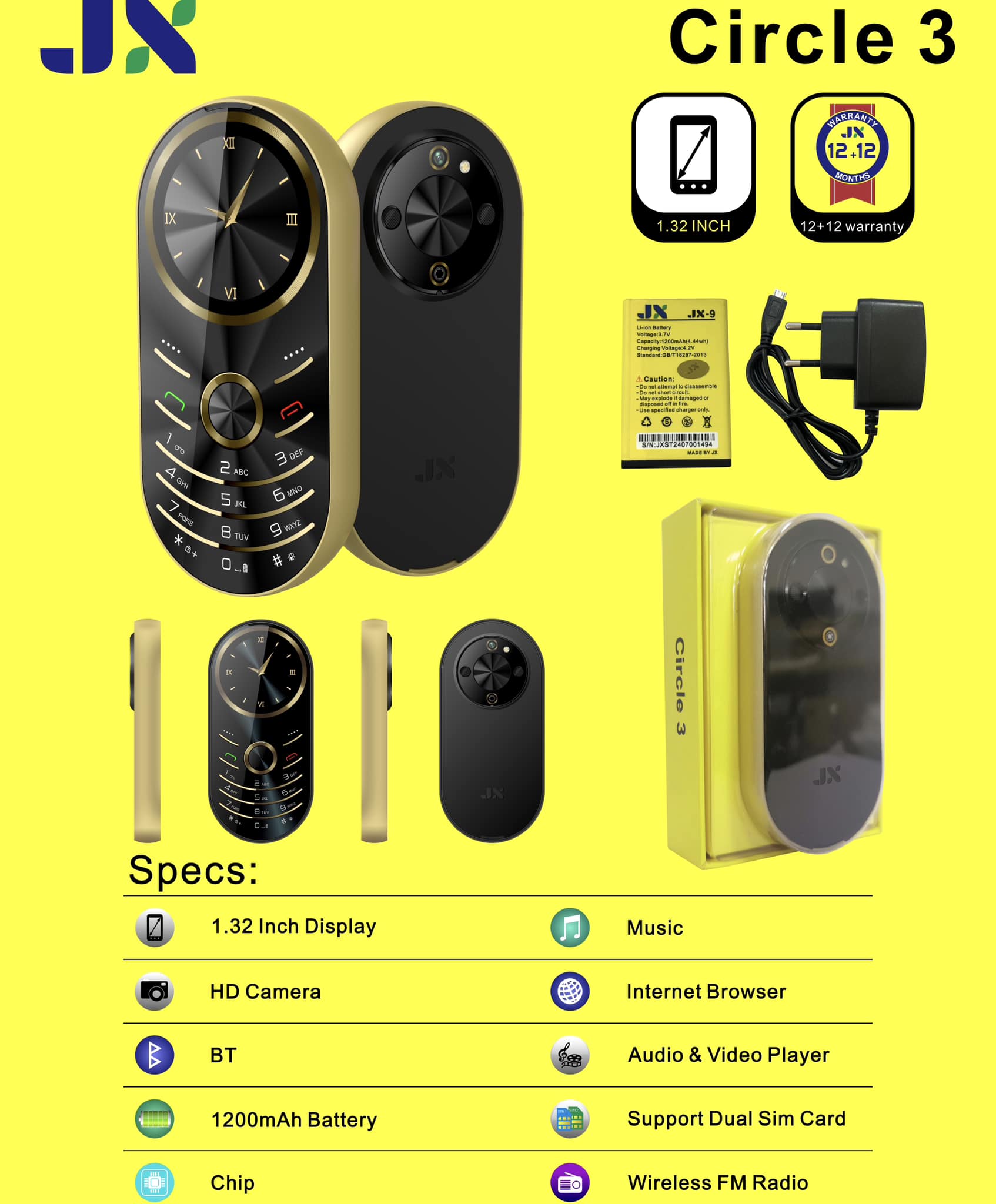 JX CIRCLE 3 NEW ARRIVAL ON OFFER KABAMBE/MULIKA MWIZI/FEATURE PHONE WITH CAMERA, DUAL SIM, INTERNET CONNECTIVITY ONE YEAR WARRANTY