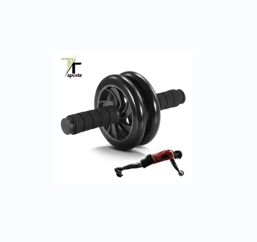 FITNESS ROLLER DOUBLE WHEEL TRAINING MACHINE FOR HOME GYM CORE EXERCISES ABS ROLLER TWO WHEEL, ANTI-SLIP HANDLES GIVES YOU PERFECT TUMMY SHAPE ARMS SHOULDERS ABDOMINAL CORE CARVER FITNESS