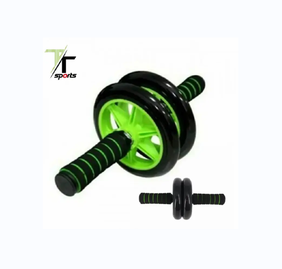FITNESS ROLLER DOUBLE WHEEL TRAINING MACHINE FOR HOME GYM CORE EXERCISES ABS ROLLER TWO WHEEL, ANTI-SLIP HANDLES GIVES YOU PERFECT TUMMY SHAPE ARMS SHOULDERS ABDOMINAL CORE CARVER FITNESS