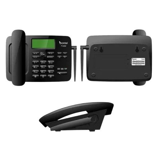 BONTEL T1000 WIRELESS LANDLINE DESKTOP PHONE BIG BATTERY 3000MAH DUAL SIM WITH SMS FM RADIO SPOTLIGHT TORCH VOICE DATA POWERFULL SPEAKER TABLE/HOME PHONE KABAMBE/MULIKA MWIZI/FEATURED PHONE