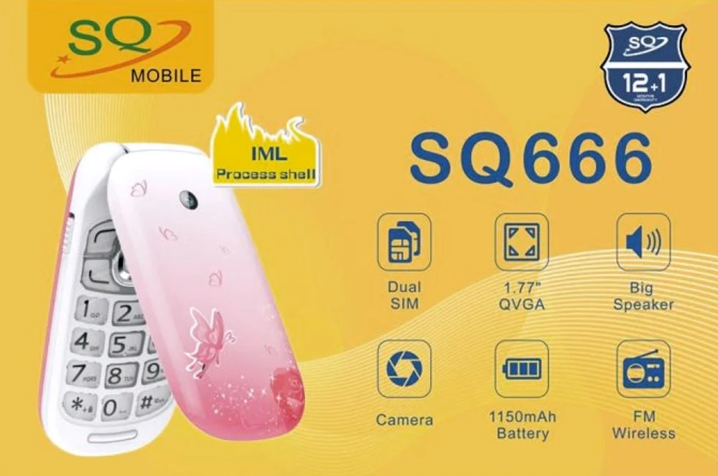 SQ 666 FLIP PHONE BATTERY 1150MAH DUAL SIM SCREEN 1.77’’ BIG SPEAKER CAMERA FM WIRELESS 1 YEAR WARRANTY LED TORCH TWO SIM CARD SLOT KABAMBE/KATULULU/MULIKA MWIZI/FEATURE PHONE