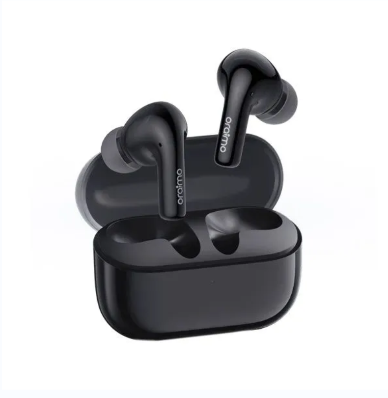 ORIGINAL ORAIMO AIR PODS FREEPODS SPACEBUDS Z OTW-625 50 HOUR LONG PLAYTIME HALF-IN-EAR ACTIVE NOISE CANCELLATION DUAL DEVICE CONNECTIVITY 1 YEAR WARRANTY TYPE-C CHARGER HAVY BASS EARBUDS