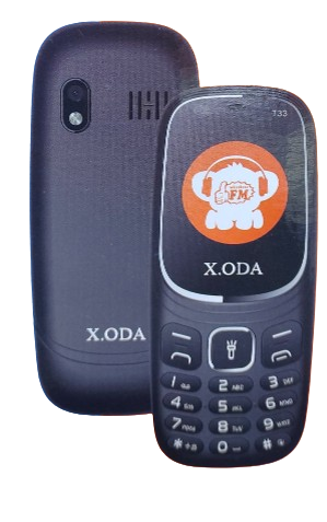NEW X.ODA T33 BUTTON PHONE WITH TORCH LIGHT WIRELESS FM BATTERY CAPACITY 800MAH CAMERA SCREEN 1.77’’ DUAL SIM CARD CAMERA VIBRATION KABAMBE/MULIKA MWIZI FEATURED MOBILE PHONE