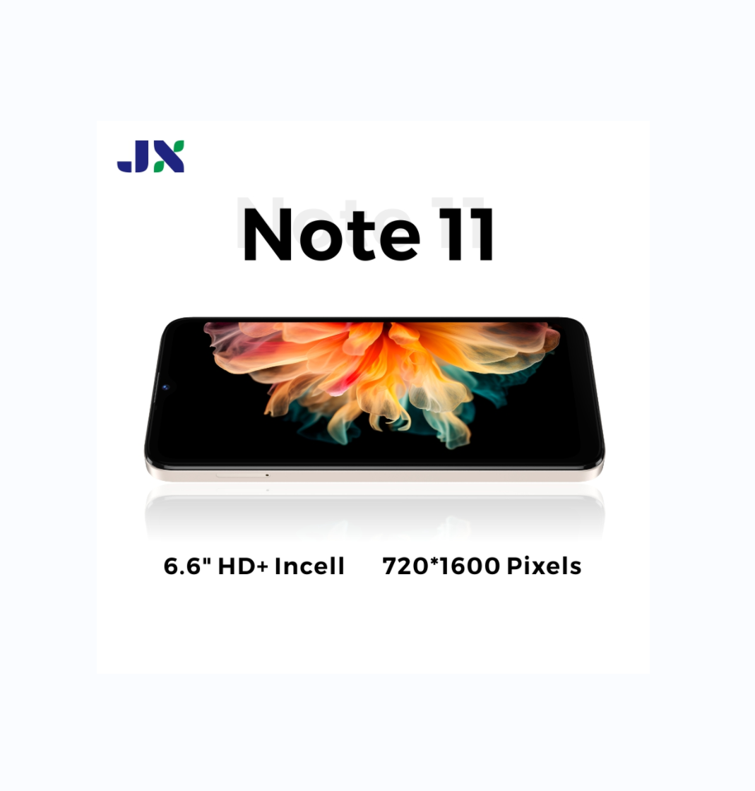 JX NOTE 11 ROM 64GB+4GB RAM BATTERY 5000MAH CAMERA FRONT 5MP+REAR 8MP SCREEN 6.6’’ FACE UNLOCK ANDROID 13 DUAL SIM SMART PHONE ON OFFER 1 YEAR WARRANTY