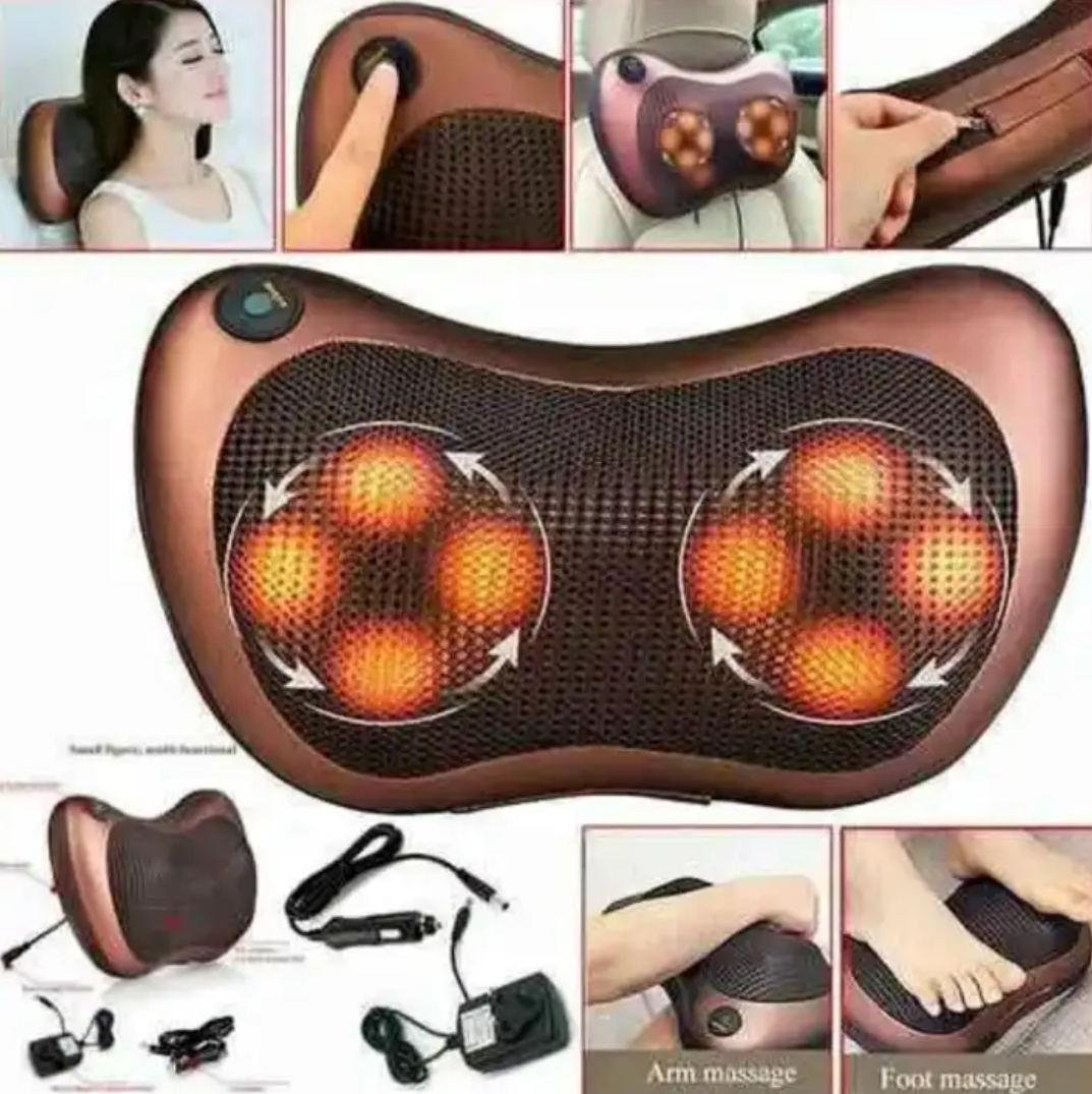 SEAT MASSAGER PILLOW MASSAGER BACK MASSAGER RELAX NECK SHOULDER PAIN BACK HOME/CAR ELECTRIC BODY MASSAGER