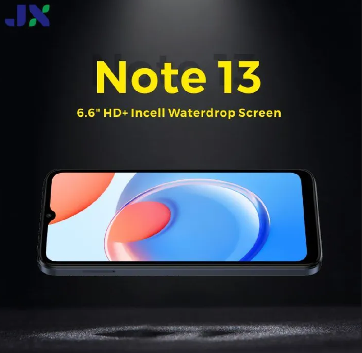 JX NOTE 13 SMARTPHONE 4GB RAM+64GB ROM DISPLAY: 6.6″ HD+ INCELL 5MP FRONT + 8MP REAR AI CAMERA 5000MAH BIG BATTERY DUAL SIM ANDROID 13 SMART PHONES NEW ARRIVAL ON OFFER