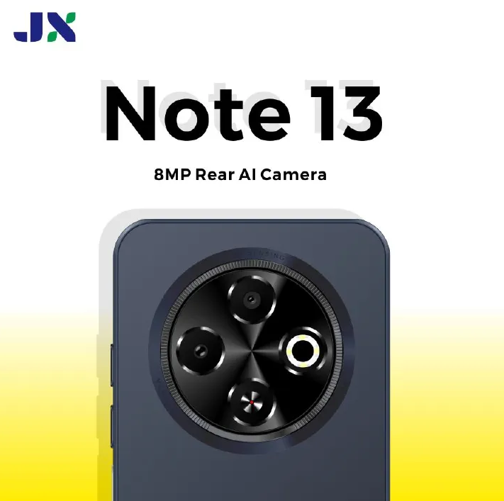 JX NOTE 13 SMARTPHONE 4GB RAM+64GB ROM DISPLAY: 6.6″ HD+ INCELL 5MP FRONT + 8MP REAR AI CAMERA 5000MAH BIG BATTERY DUAL SIM ANDROID 13 SMART PHONES NEW ARRIVAL ON OFFER