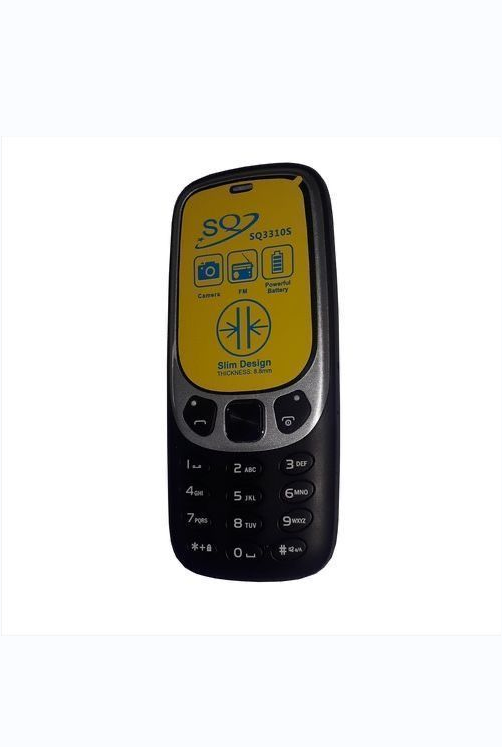 SQ 3310S NEW ARRIVAL SCREEN DISPLAY 2.4’’ BATTERY 1280MAH CAMERA WIRELESS FM SLIM DESIGN/BODY BLUETOOTH DUAL SIM CARD MEMORY CARD SLOT METAL BODY KABAMBE BUTTON MOBILE PHONE ON OFFER