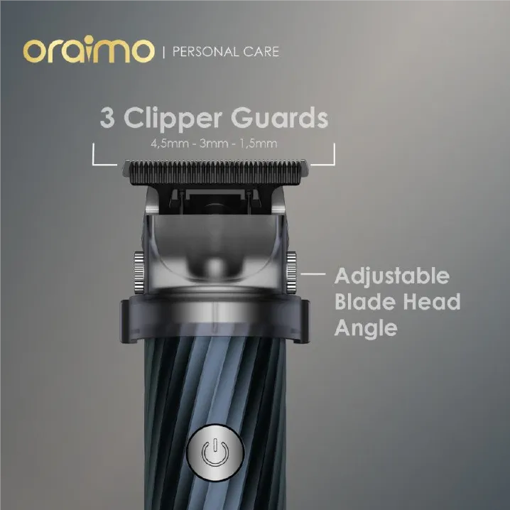 ORIGINAL ORAIMO SMART TRIMMER 2 PRO OTR-280 HAIR CLIPPER SHAVER GROOMING HAIRCUT PROFESSIONAL ADJUSTABLE BLADE 2 SPEED CONTROL HAIR SHAVING MACHINE SHARP BLADES RECHARGEABLE HAIR MACHINE BEARD TRIMMER