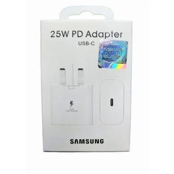 ORIGINAL SAMSUNG 25W USB TYPE-C TO C SUPER PD FAST CHARGING ADAPTER 25 WATTS CHARGER