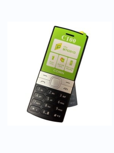 CORN C100 SCREEN DISPLAY 1.77’’ BATTERY CAPACITY 1150MAH FM WIRELESS RADIO VIBRATION TYPE-C FASTER CHARGER DUAL SIM CARD KABAMBE PHONE MULIKA MWIZI BUTTON FEATURED MOBILE PHONE 2 YEARS WARRANTY