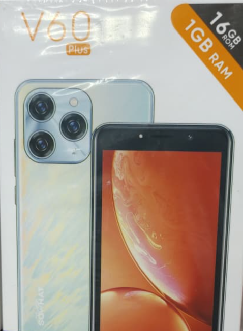 [NEW ARRIVAL] SOWHAT V60 PLUS STORAGE 16GB ROM+1GB RAM SCREEN 5.5’’ BATTERY CAPACITY 3000MAH HD CAMERA REAR 8MP+FRONT 5MP SMART PHONE WITH 1 YEAR WARRANTY ON OFFER