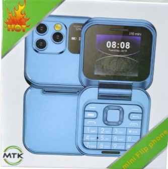 I16 MINI FLIP PHONE SCREEN 1.44’’ REAR CAMERA 0.08MP BLUETOOTH SUPPORT TYPE C PORT BATTERY CAPACITY 500MAH DUAL SIM CARD MINI-SMALL IN SIZE KABAMBE KATULULU BUTTON MOBILE PHONE