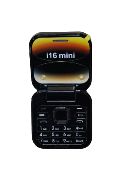 I16 MINI FLIP PHONE SCREEN 1.44’’ REAR CAMERA 0.08MP BLUETOOTH SUPPORT TYPE C PORT BATTERY CAPACITY 500MAH DUAL SIM CARD MINI-SMALL IN SIZE KABAMBE KATULULU BUTTON MOBILE PHONE