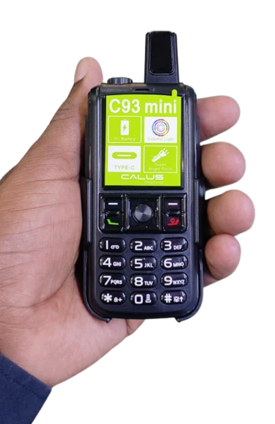 CALUS C93 MINI BIG BATTERY 2800MAH TYPE-C SCREEN 1.44’’ DUAL SIM CARD FM MP3/MP4 BRIGHT TORCH AERIAL PHONE KABAMBE/KATULULU BUTTON MOBILE PHONE ON OFFER