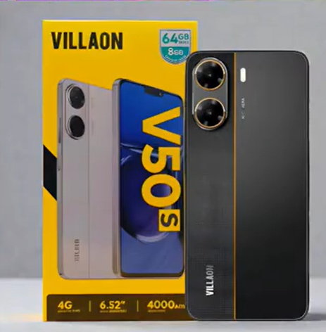 [NEW ARRIVAL] VILLAON V50s STORAGE 64GB ROM+8GB RAM SCREEN 6.52’’ BATTERY CAPACITY 4000MAH 4G NETWORK REAR CAMERA 8MP+5MP FRONT SIDE FINGERPRINT TYPE-C CHARGER SMART PHONES