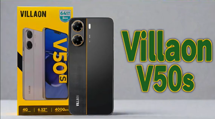 [NEW ARRIVAL] VILLAON V50s STORAGE 64GB ROM+8GB RAM SCREEN 6.52’’ BATTERY CAPACITY 4000MAH 4G NETWORK REAR CAMERA 8MP+5MP FRONT SIDE FINGERPRINT TYPE-C CHARGER SMART PHONES