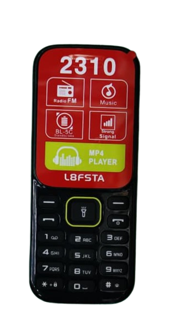 L8FSTA 2310 BATTERY 1050MAH SCREEN DISPLAY 1.77’’ DUAL SIM CARD WIRELESS FM RADIO TORCH KABAMBE KATULULU MULIKA MWIZI BUTTON MOBILE PHONE ON OFFER