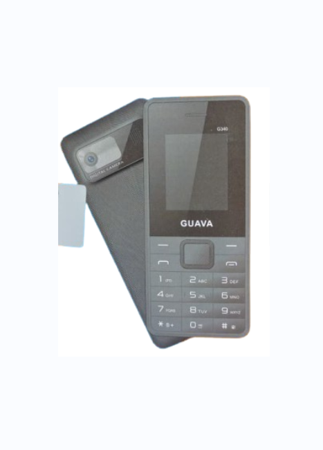 GUAVA G340 SCREEN 1.77’’ DISPLAY DUAL SIM CARD BLUETOOTH BATTERY 1000MAH FM WIRELESS RADIO CAMERA SPEAKER TORCH MP3/MP4 PLAYER 1 YEAR WARRANTY KABAMBE MULIKA MWIZI FEATURE PHONE BUTTON PHONE ON OFFER