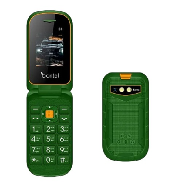 NEW BONTEL V20 DUAL SIM CARD SPORTLIGHT TORCH SIDE TORCH KEY SCREEN 1.77’’ CAMERA WIRELESS FM RADIO BIG BATTERY POWERFUL SPEAKER FLIP PHONE KABAMBE KATULULU MULIKA MWIZI FEATURE PHONE ON OFFER