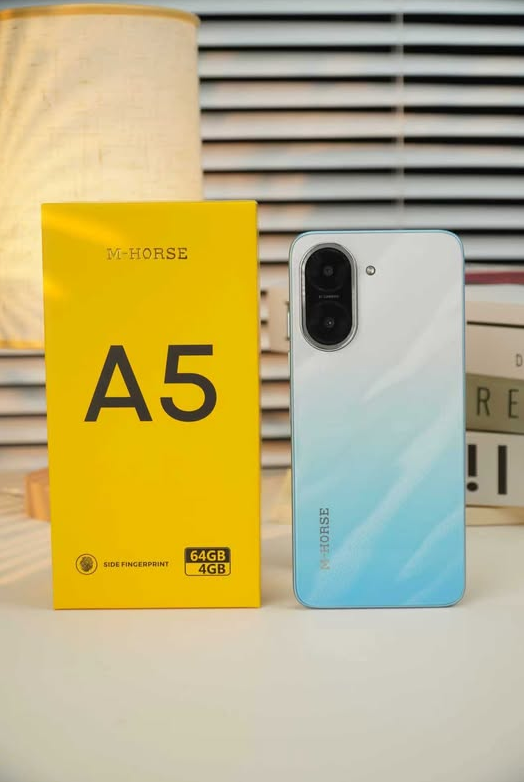 [NEW ARRIVAL] SMART PHONE M-HORSE A5 64GB ROM+4GB RAM SIDE FINGERPRINT 6.6’’ HD+INCELL WATERDROP SCREEN BATTERY 5000MAH 5MP FRONT+8MP REAR AI CAMERA FACE ID USB TYPE C ON OFFER