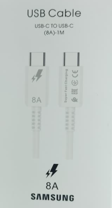 SAMSUNG CHARGING CABLE TYPE C TO C 1M FAST CHARGING CABLE C2C 8A SAMSUNG CABLE