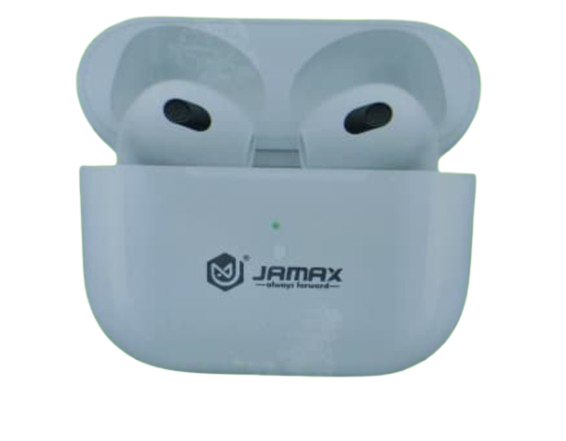 JAMAX MAX AIR 4 AIRPODS TWS WIRELESS EARBUDS BLUETOOTH CLEAR SOUND FREE PODS JAMAX EARBUDS