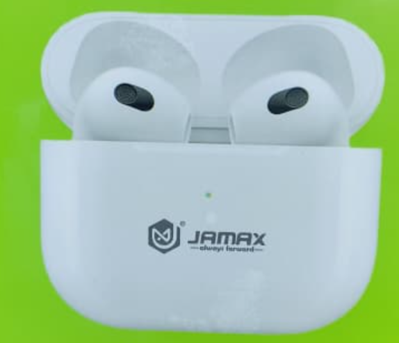 JAMAX MAX AIR 4 AIRPODS TWS WIRELESS EARBUDS BLUETOOTH CLEAR SOUND FREE PODS JAMAX EARBUDS