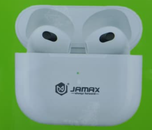 JAMAX MAX AIR 4 AIRPODS TWS WIRELESS EARBUDS BLUETOOTH CLEAR SOUND FREE PODS JAMAX EARBUDS
