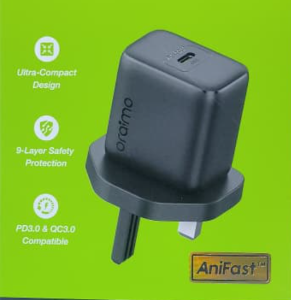 ORIGINAL ORAIMO POWERCUBE 202 OCW-5202UCC 20W WALL MINI FAST CHARGER TYPE-C TO TYPE-C  WITH FREE CHARGING CABLE WITH 1 YEAR WARRANTY