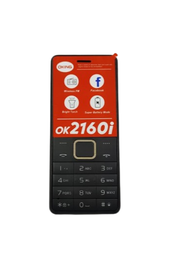 [NEW ARRIVAL] OKING OK2160i SCREEN 1.77’’ DUAL SIM CARD REAR CAMERA TORCH WIRELESS FM RADIO KABAMBE KATULULU MULIKA MWIZI FEATURE PHONE BUTTON MOBILE PHONE ON OFFER 2 YEARS WARRANTY