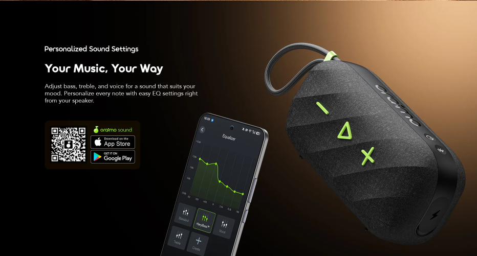 [NEW ARRIVAL] ORIGINAL ORAIMO SPACEBOX ACTIVE OBS-680 25W ORAIMO WIRELESS SPEARKER HAVY BASS PORTABLE BLUETOOTH,MEMORY CARD & FM RADIO SPEAKER  14 HOURS PLAY TIME MEDIUM VOLUME BATTERY 3000MAH