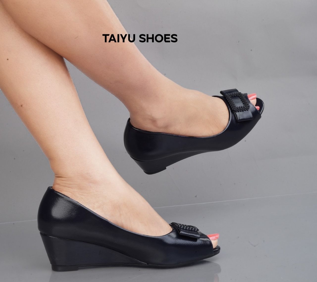 TAIYU OFFICIAL ⚡️🔥 leather ladies wedge Heels  high quality 💯Women Shoes women official wedge shoes🔥💥