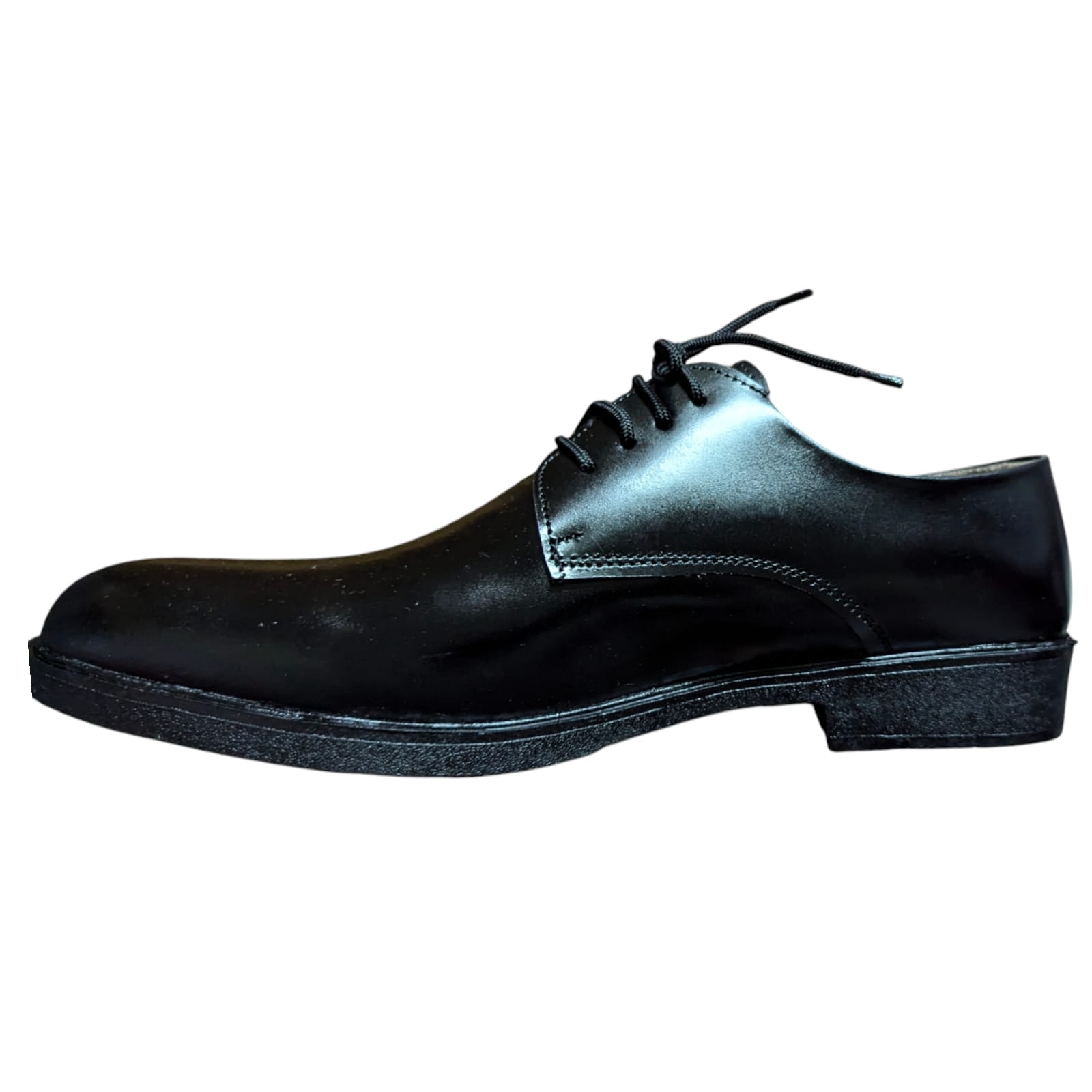 Fashion Mens Official Ethiopian Leather Shoes Black