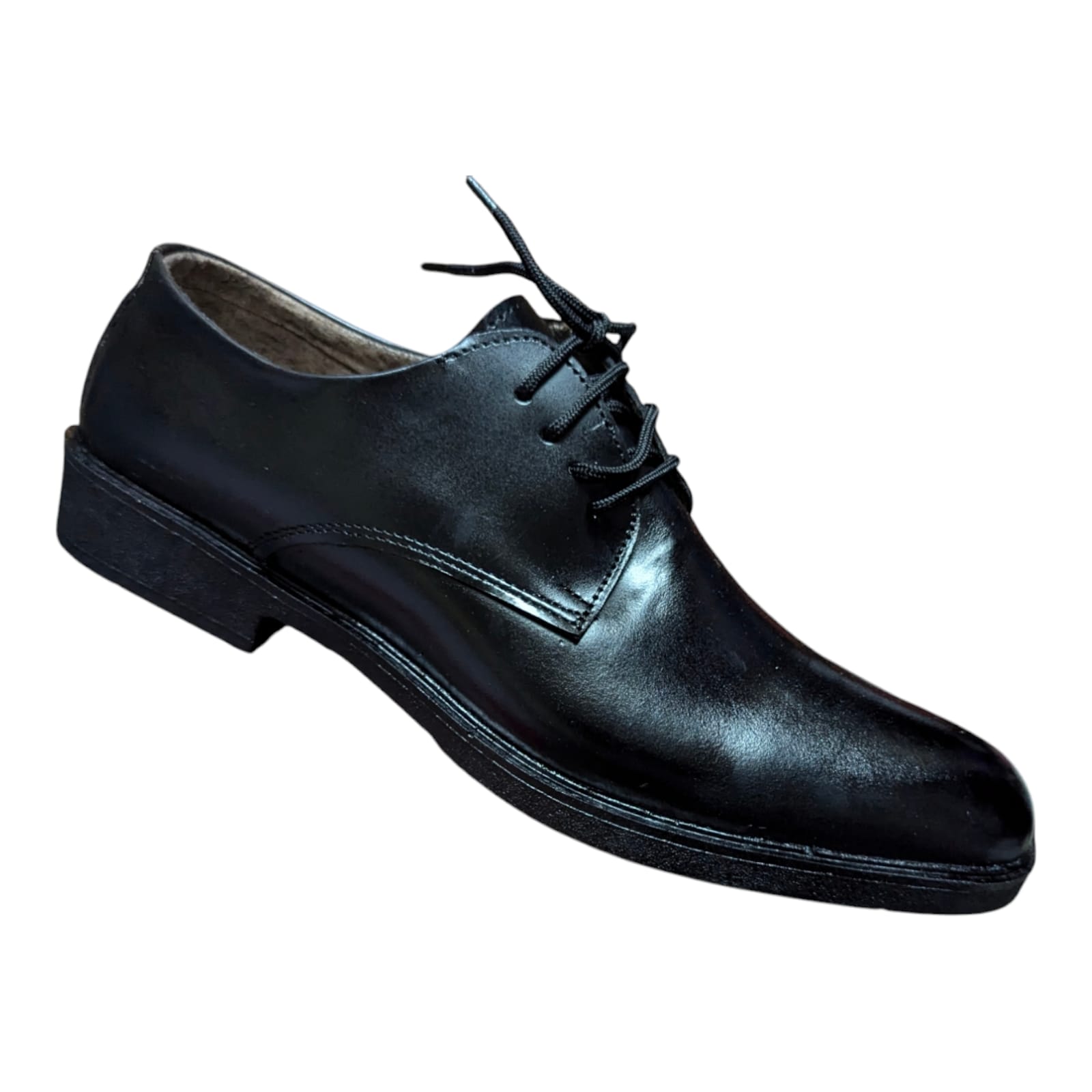 Fashion Mens Official Ethiopian Leather Shoes Black